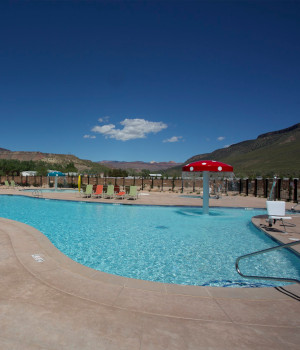 Commercial swimming pool constructed for a hotel near St. George Ut.